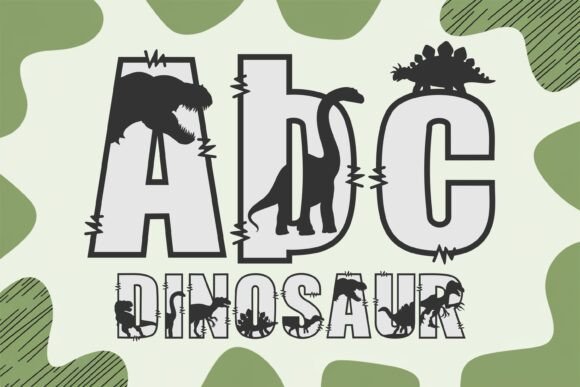 Ab Dinosaur Duo: A Bold Decorative Fonts Choice for Kids Brands
