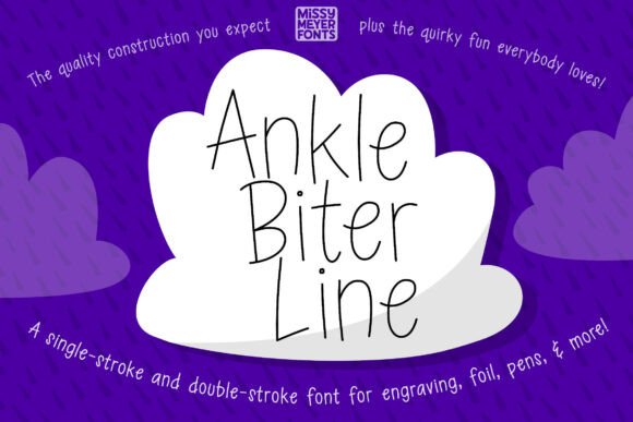 Ankle Biter Line: The Perfect Script Amp for Handmade Fonts