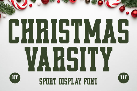 Christmas Varsity: A Bold Display Font for Seasonal Designs