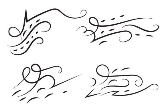 Decorative Swirls and Flourishes Elegant Graphics for Handmade Projects
