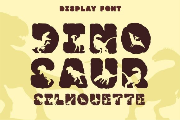 Dinosaur Silhouette Fonts: A Decorative Review