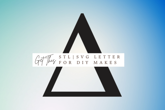 Greek Letter Delta SVG and STL for 3D Printing & Signs Amp
