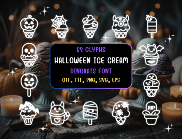 Halloween Ice Cream: The Ultimate Fonts and Dingbats for Spooky Projects