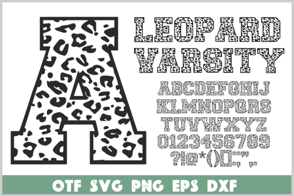 Leopard Varsity Fonts: A Decorative Asset for Handmade Brands