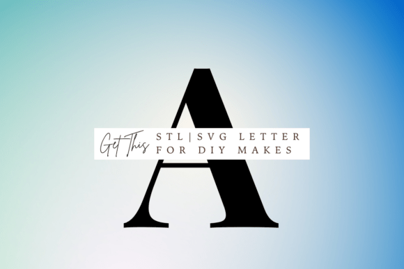Playfair Display Letter a SVG and STL for 3D Printing & Signs Amp