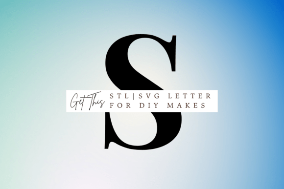 Playfair Display Letter S SVG and STL